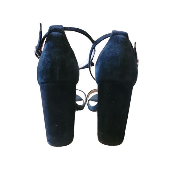 Steve Madden CARRSON BLACK SUEDE Open Toe Heels  10 - Picture 5 of 9